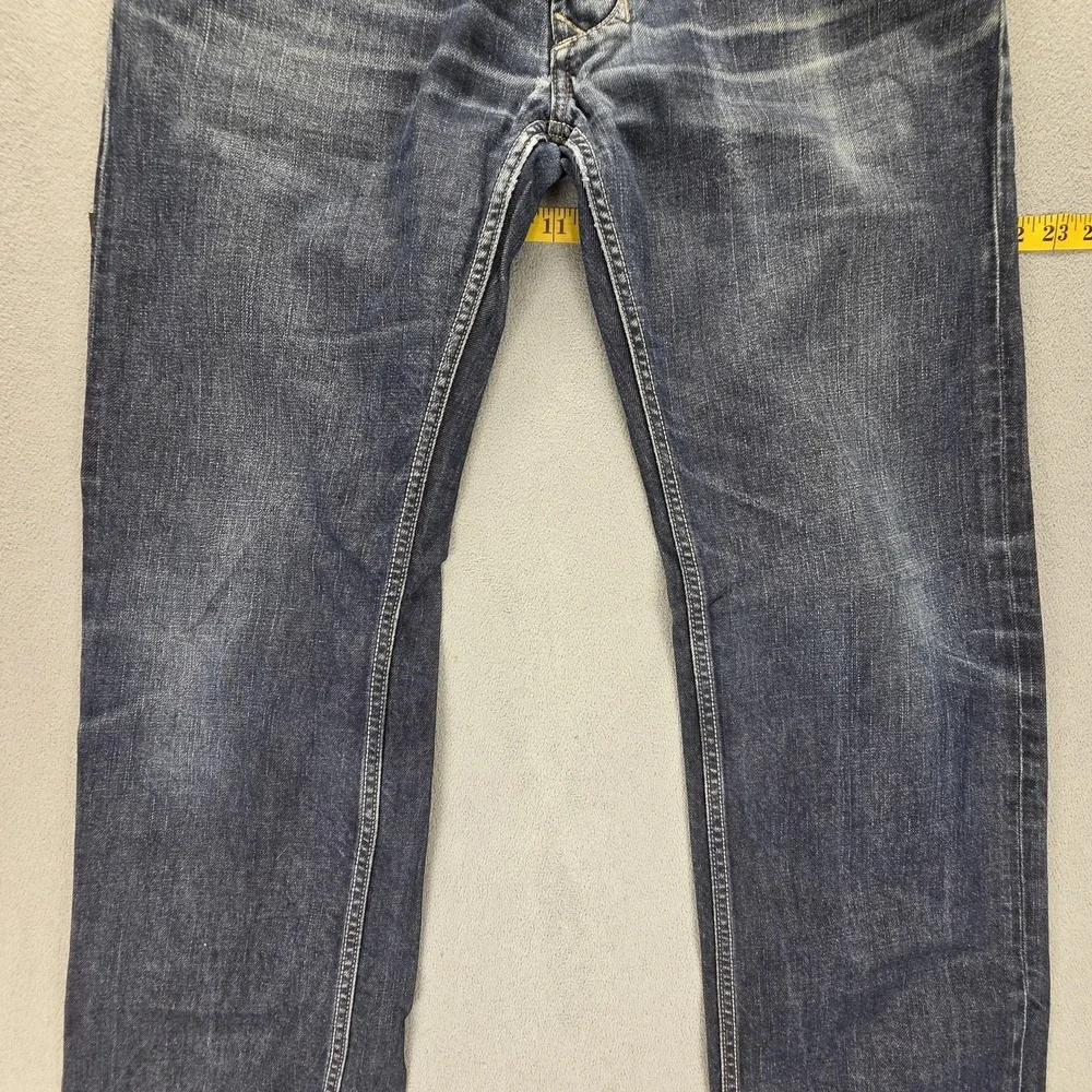Diesel Jeans Mens 31x32 Blue Larkee Regular Straight Button Fly Dark Wash 0088Z